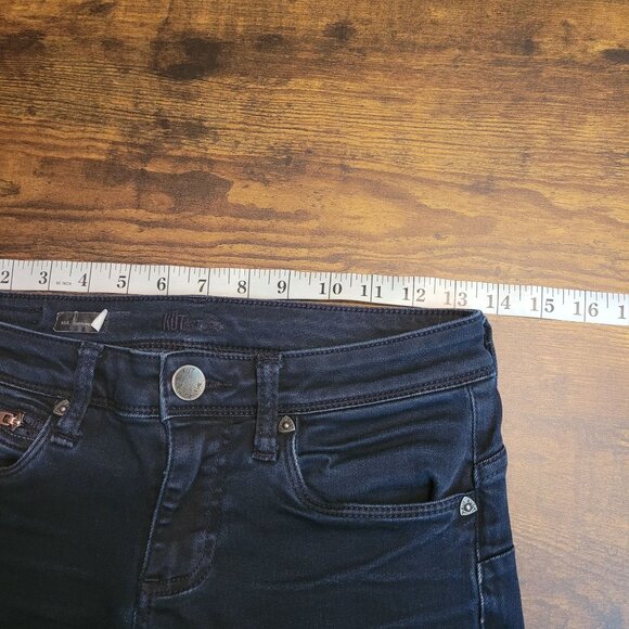 Kut From The Kloth Jeans Size 2 Mia Toothpick Skinny Black Low Rise Stretch - Picture 7 of 12